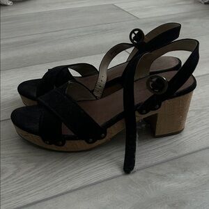 American Eagle Outfitters Black Platform Sandals